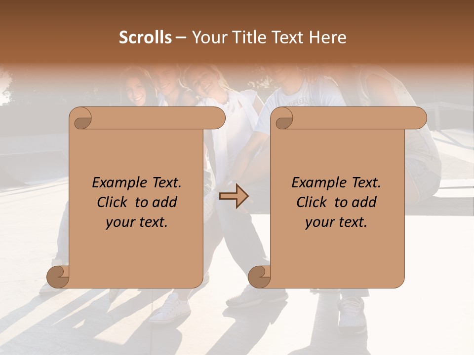 Skate Young Male PowerPoint Template