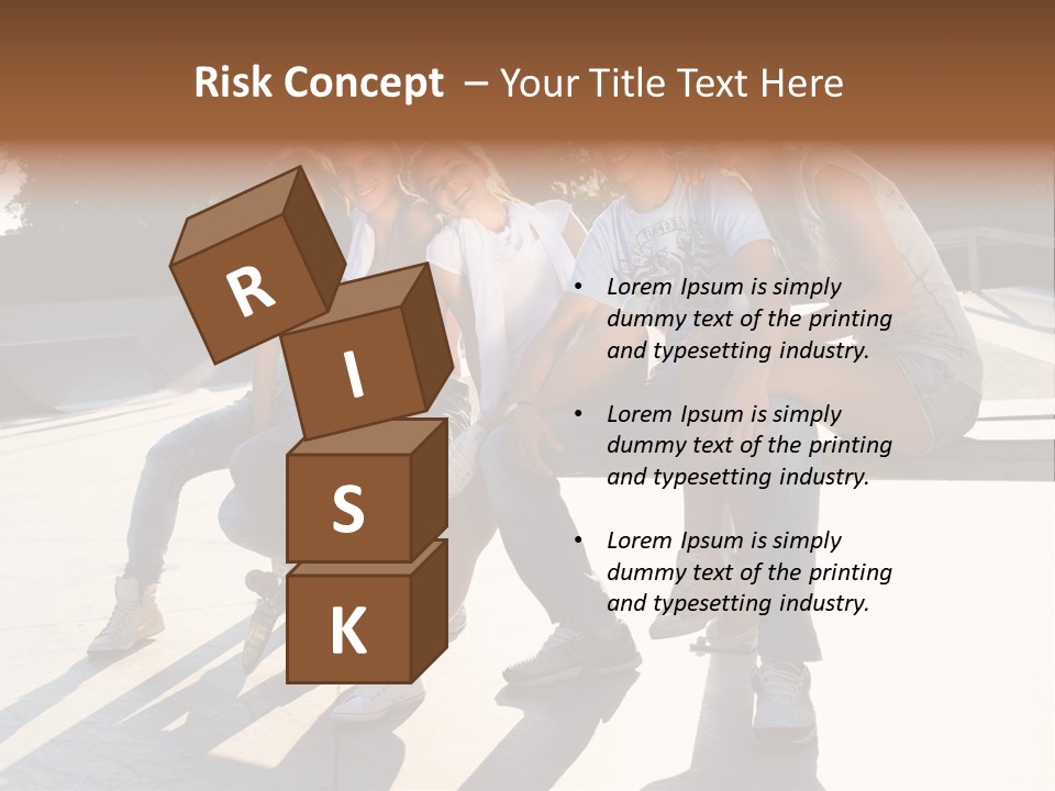 Skate Young Male PowerPoint Template