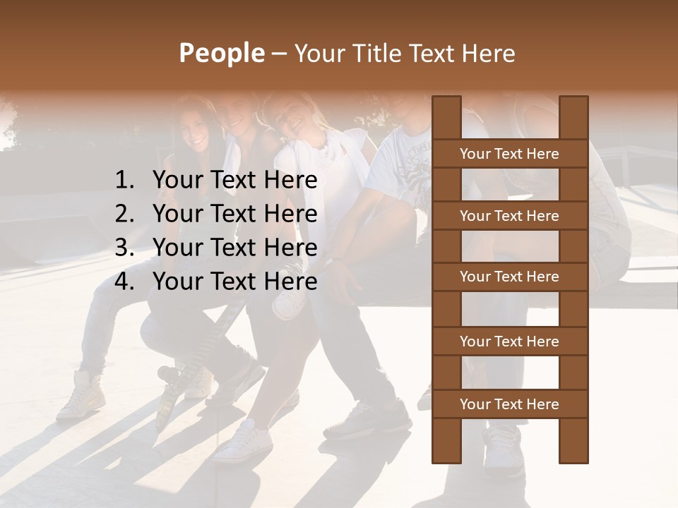 Skate Young Male PowerPoint Template