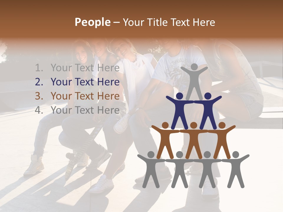 Skate Young Male PowerPoint Template