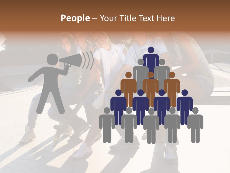 Skate Young Male PowerPoint Template