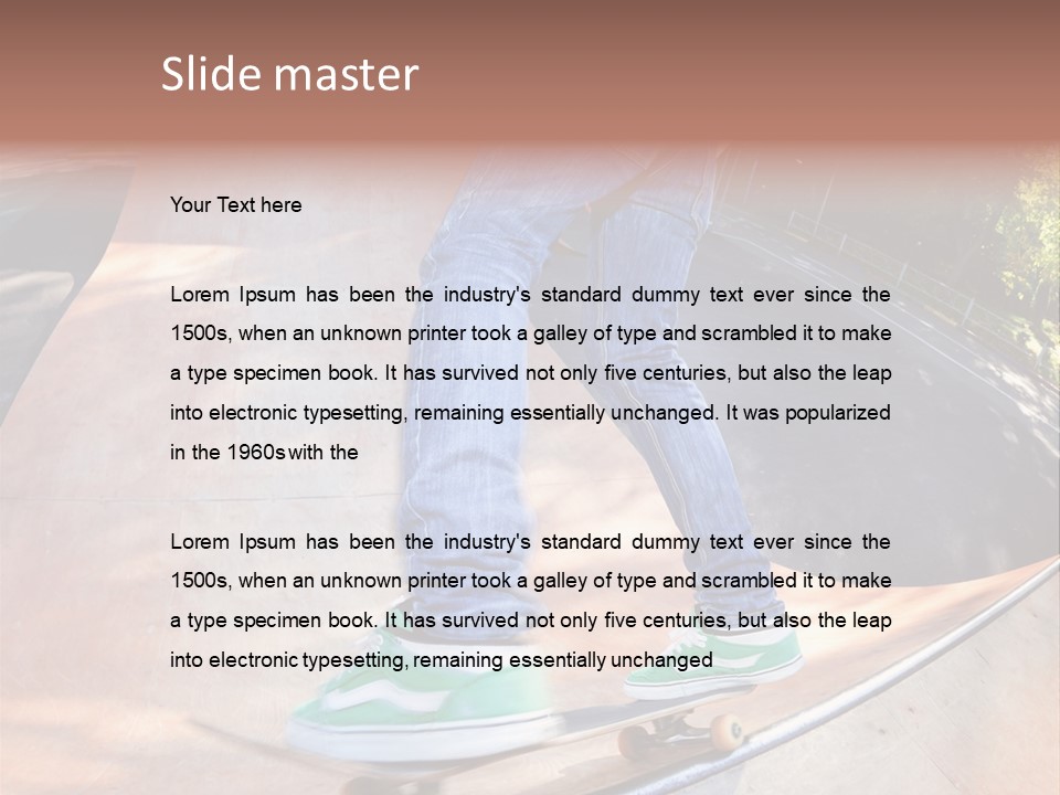 Action Teenager Pants PowerPoint Template