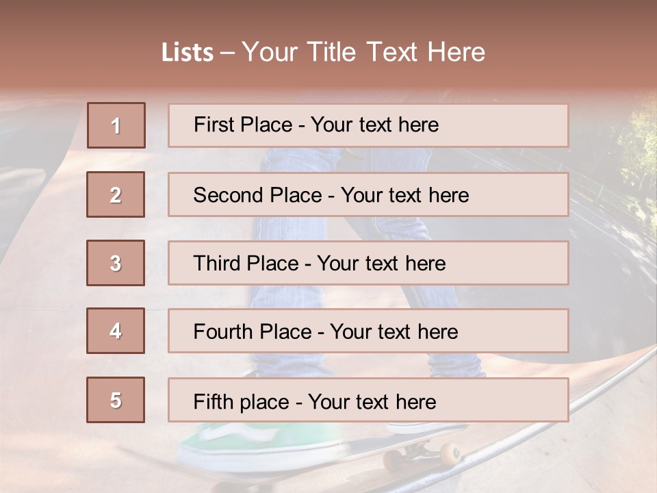 Action Teenager Pants PowerPoint Template