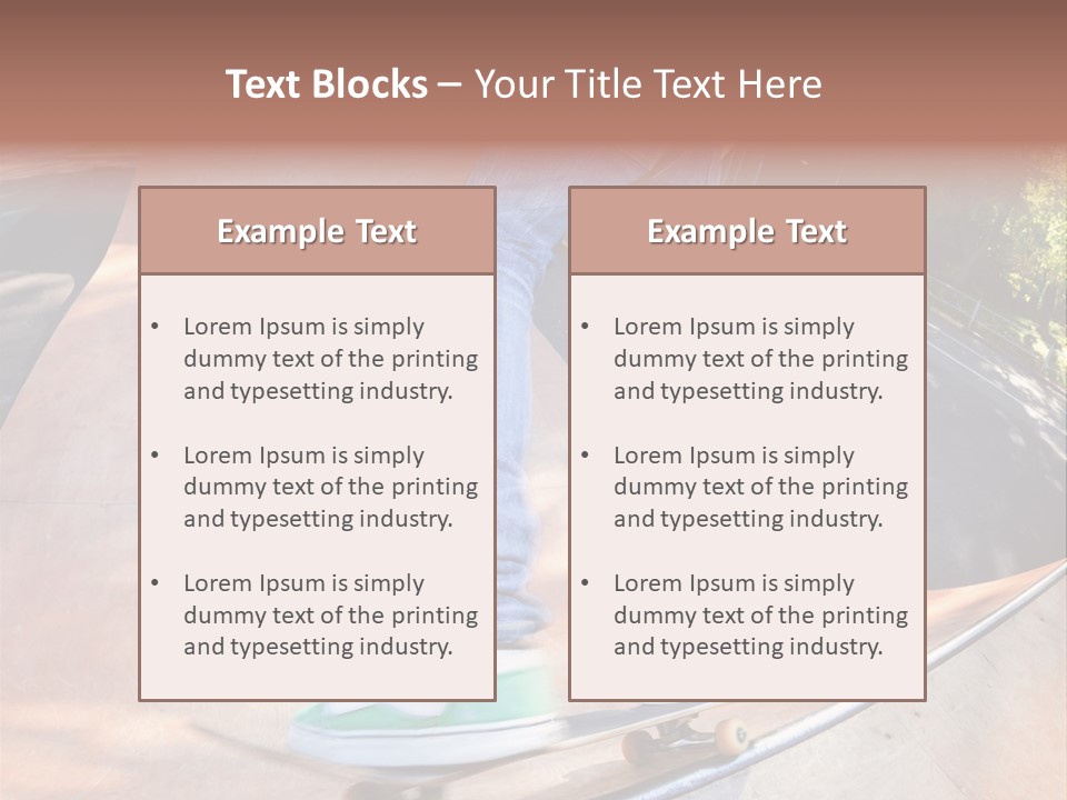 Action Teenager Pants PowerPoint Template