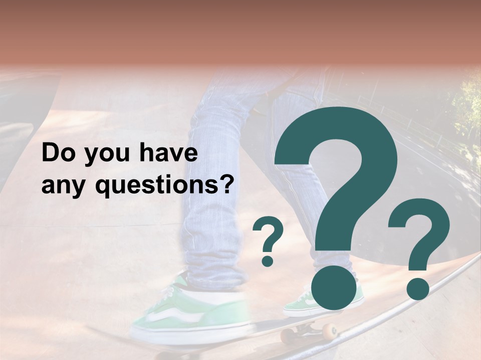 Action Teenager Pants PowerPoint Template