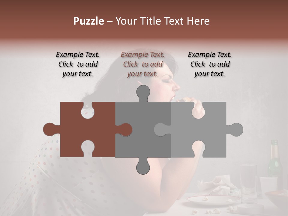 Hamburger Food Girl PowerPoint Template