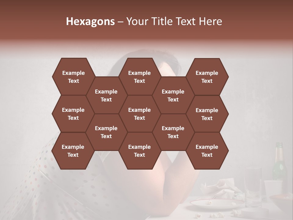 Hamburger Food Girl PowerPoint Template