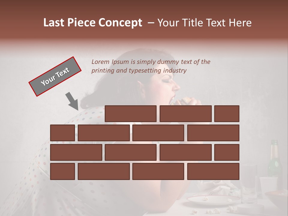 Hamburger Food Girl PowerPoint Template