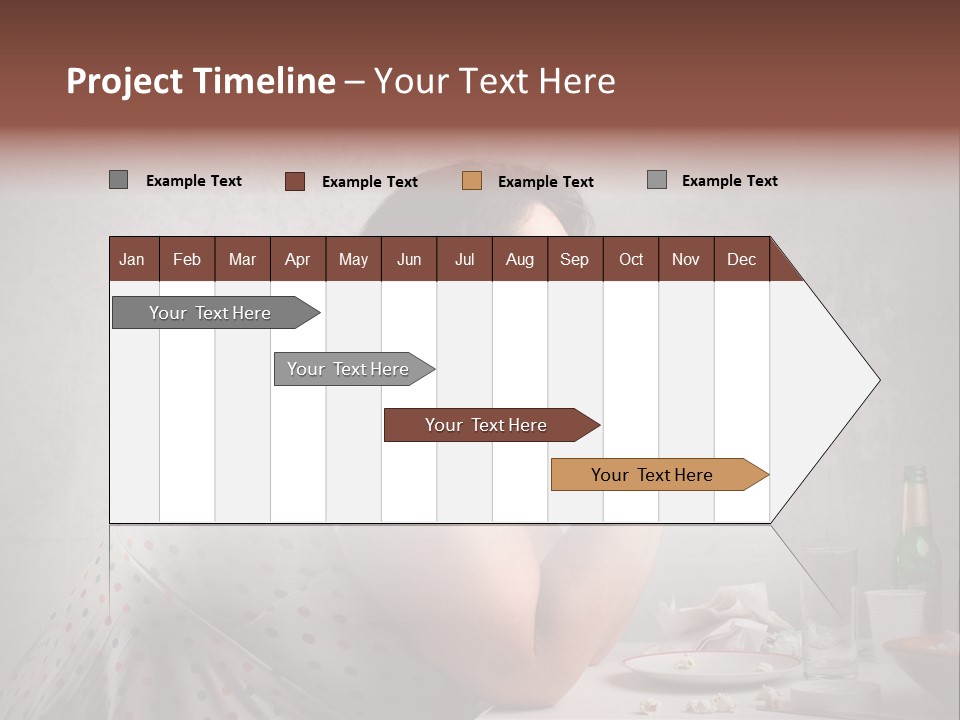 Hamburger Food Girl PowerPoint Template