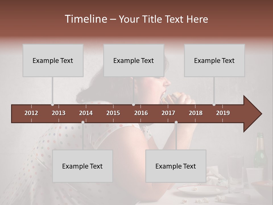 Hamburger Food Girl PowerPoint Template