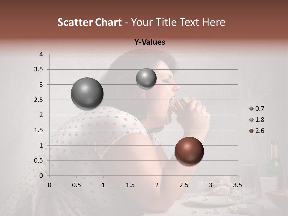 Hamburger Food Girl PowerPoint Template