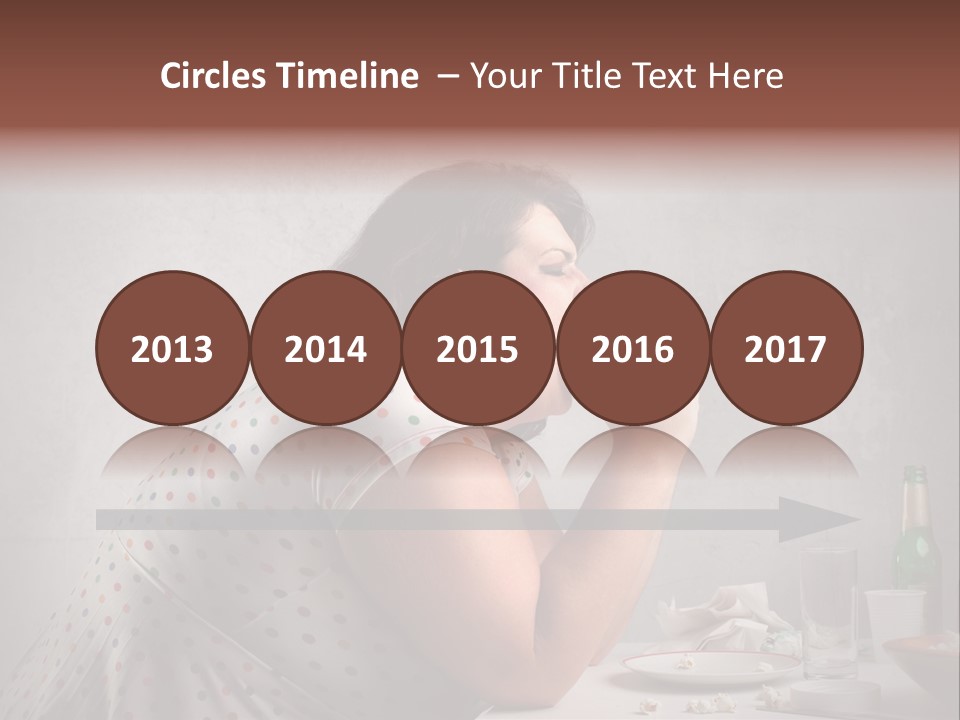 Hamburger Food Girl PowerPoint Template