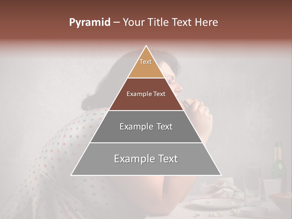 Hamburger Food Girl PowerPoint Template