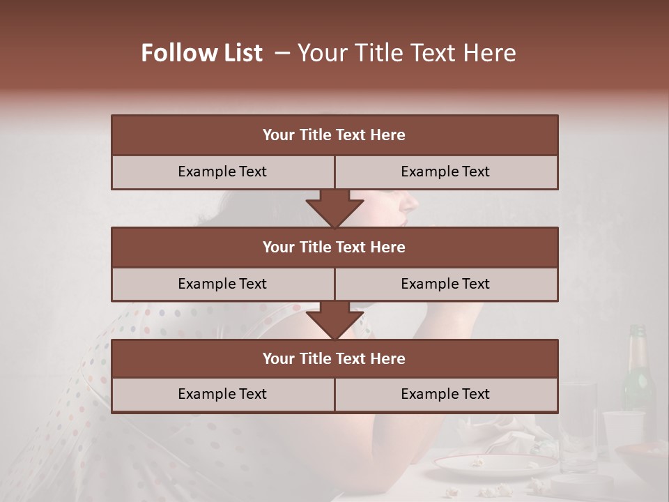 Hamburger Food Girl PowerPoint Template