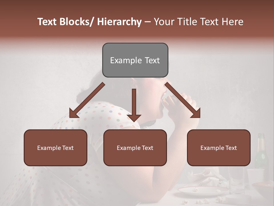 Hamburger Food Girl PowerPoint Template