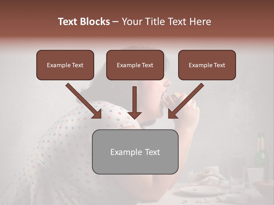 Hamburger Food Girl PowerPoint Template