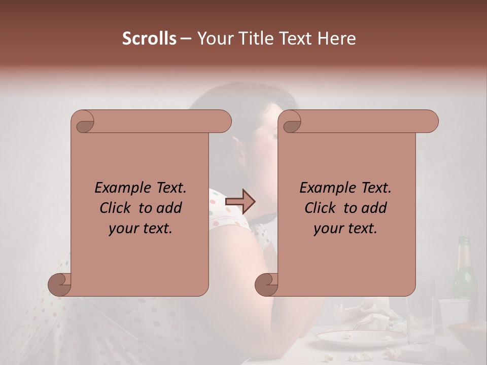 Hamburger Food Girl PowerPoint Template