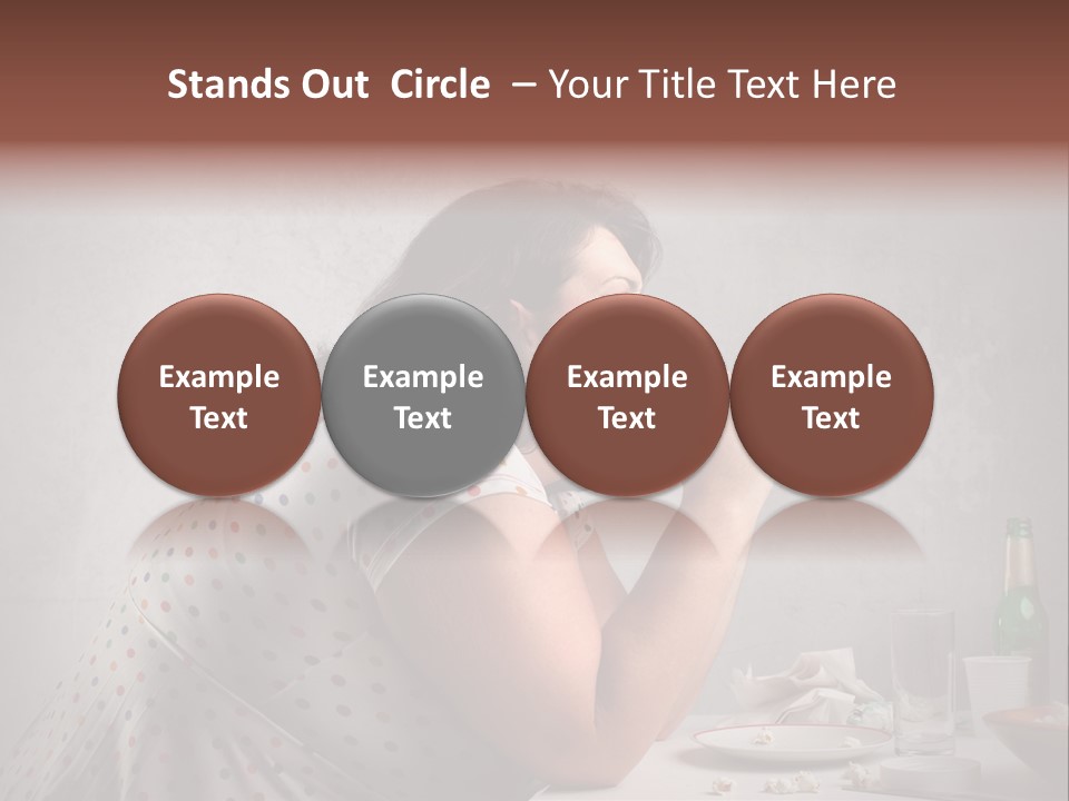 Hamburger Food Girl PowerPoint Template