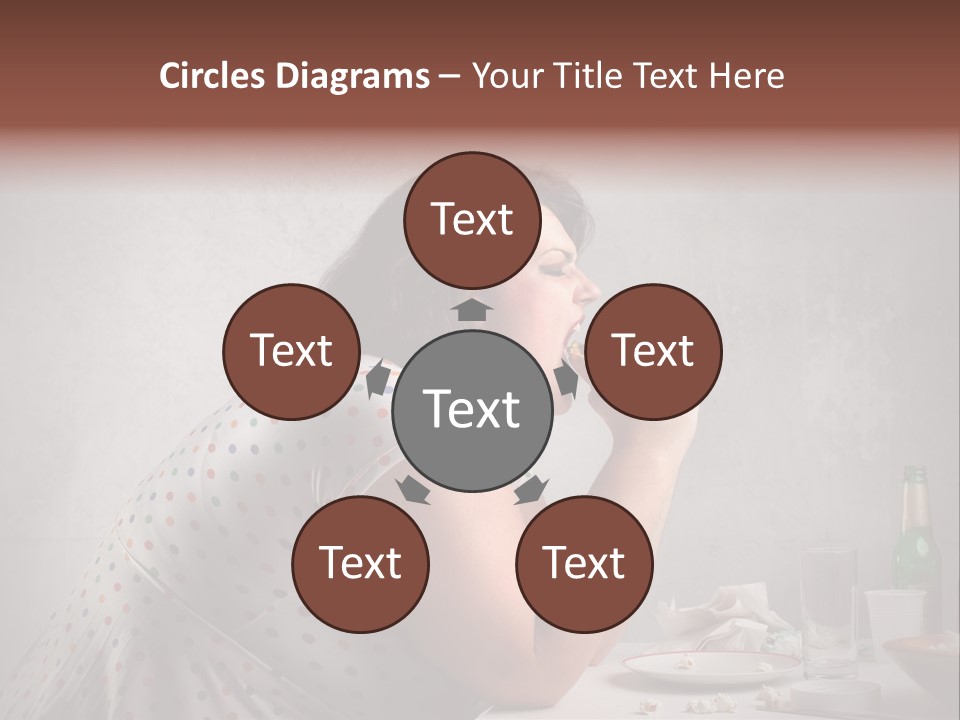 Hamburger Food Girl PowerPoint Template