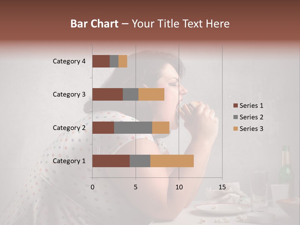 Hamburger Food Girl PowerPoint Template