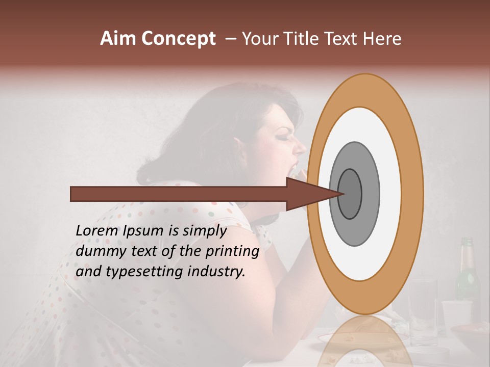 Hamburger Food Girl PowerPoint Template