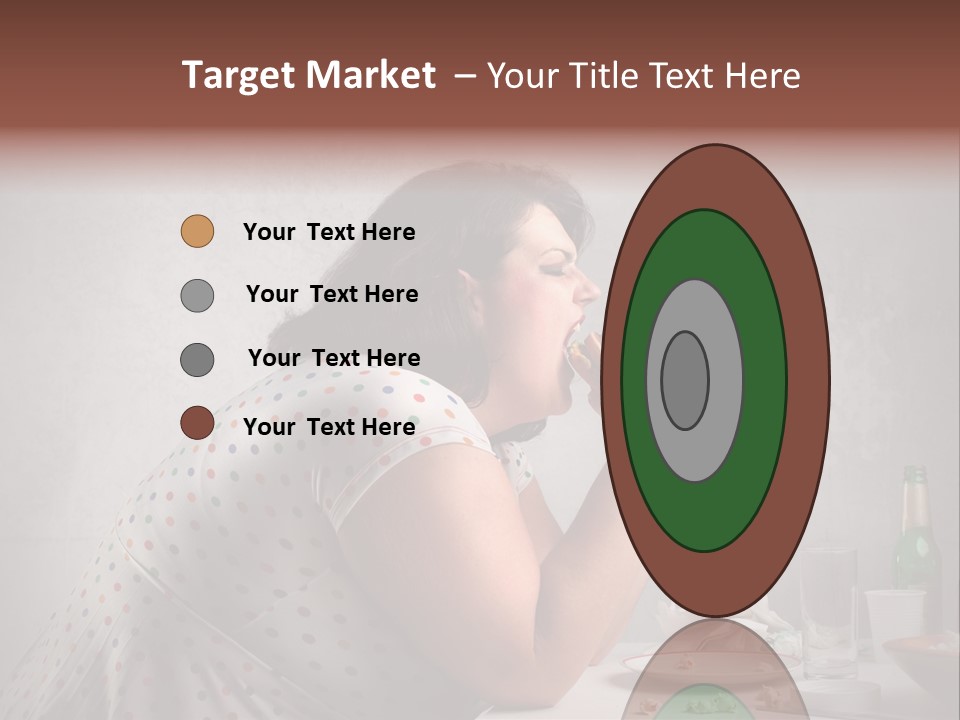 Hamburger Food Girl PowerPoint Template