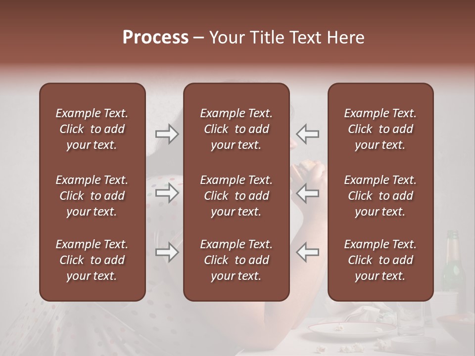 Hamburger Food Girl PowerPoint Template
