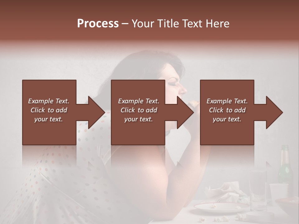 Hamburger Food Girl PowerPoint Template