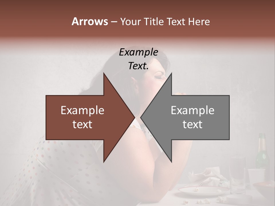 Hamburger Food Girl PowerPoint Template