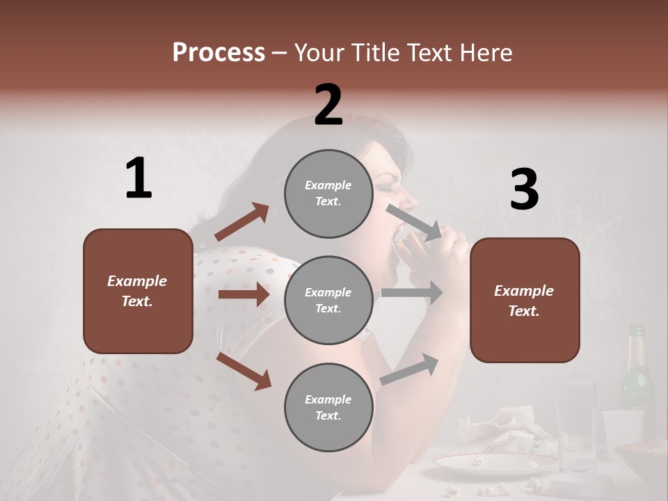 Hamburger Food Girl PowerPoint Template