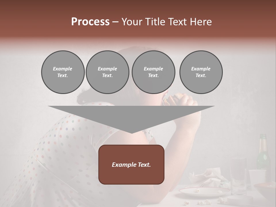 Hamburger Food Girl PowerPoint Template