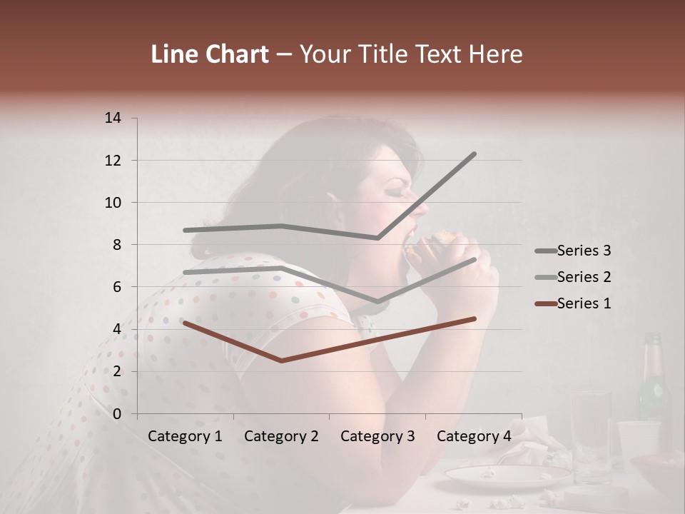 Hamburger Food Girl PowerPoint Template
