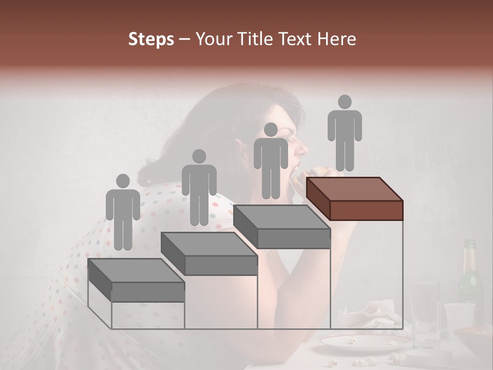 Hamburger Food Girl PowerPoint Template