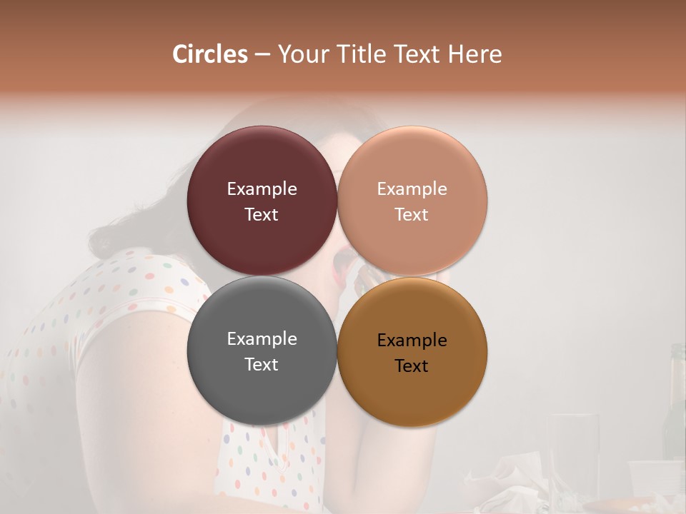 Drink Eat Girl PowerPoint Template