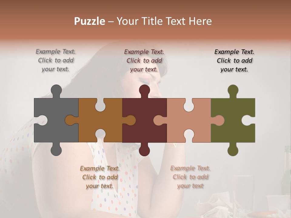 Drink Eat Girl PowerPoint Template