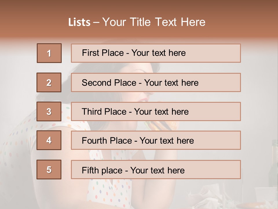 Drink Eat Girl PowerPoint Template