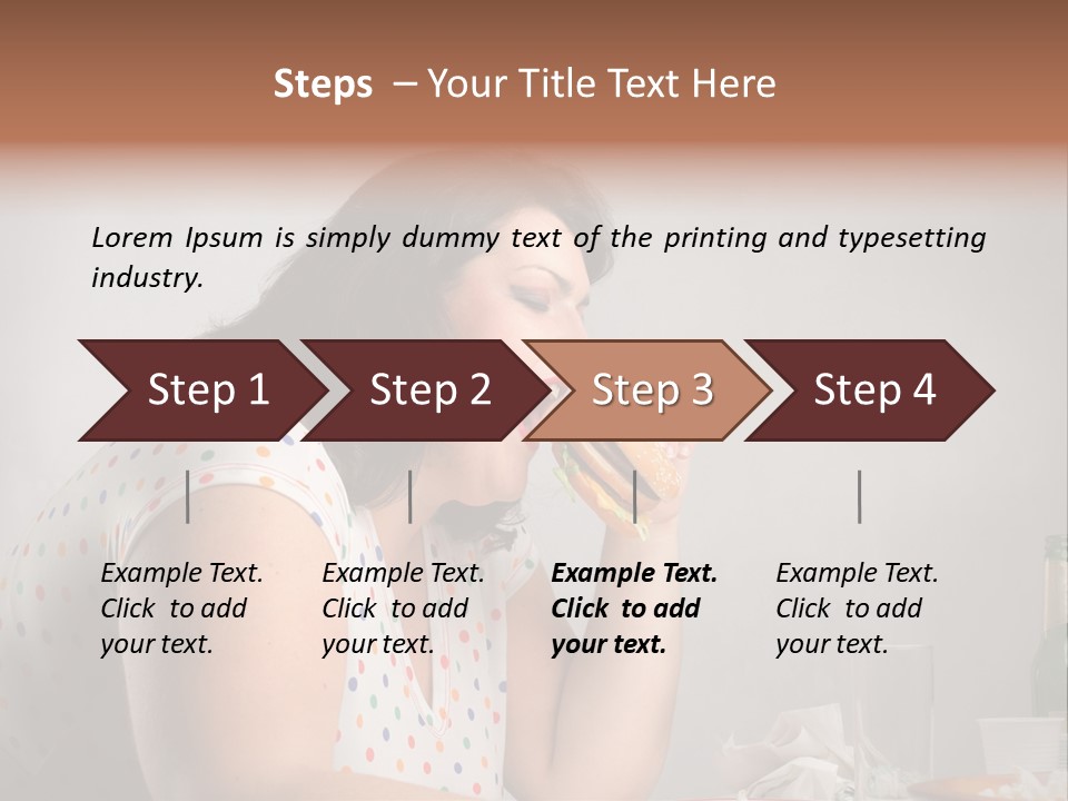 Drink Eat Girl PowerPoint Template