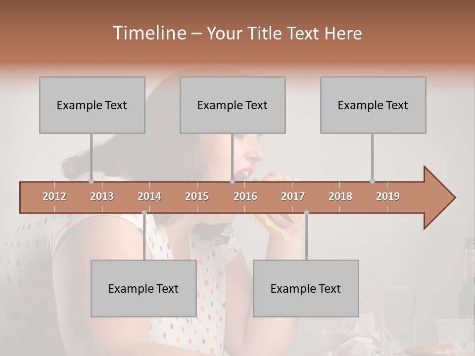 Drink Eat Girl PowerPoint Template