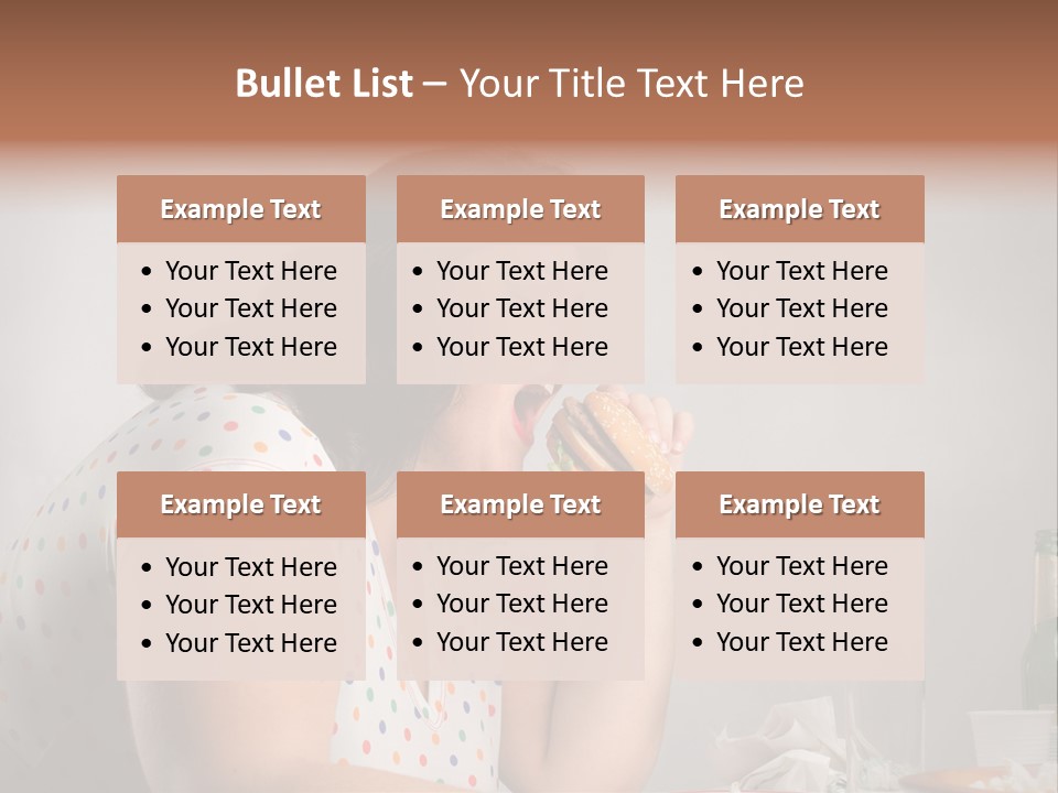 Drink Eat Girl PowerPoint Template