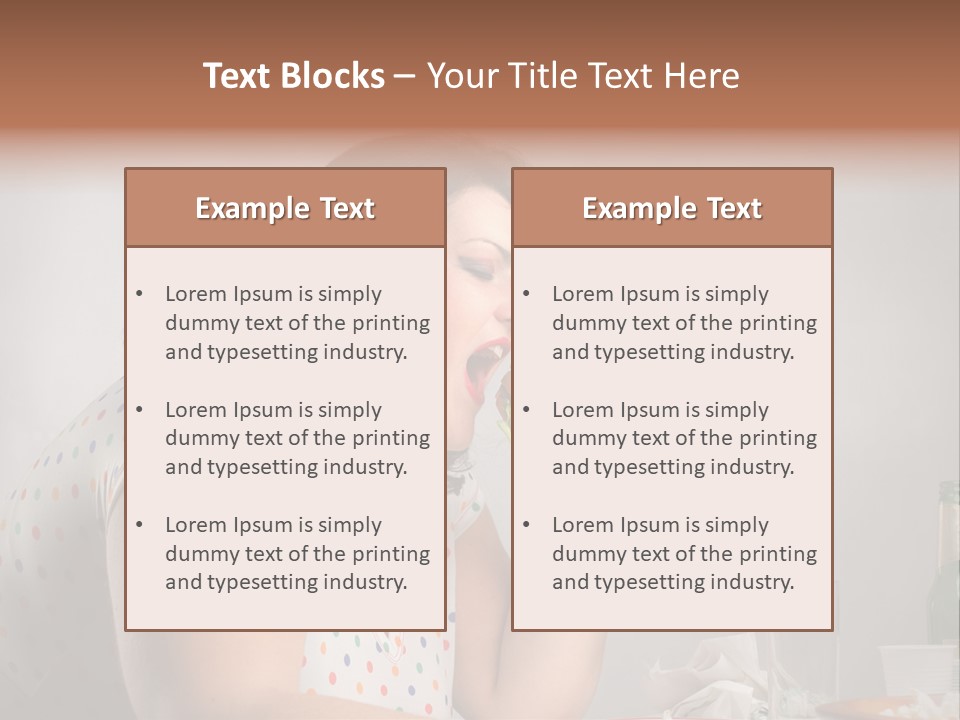 Drink Eat Girl PowerPoint Template