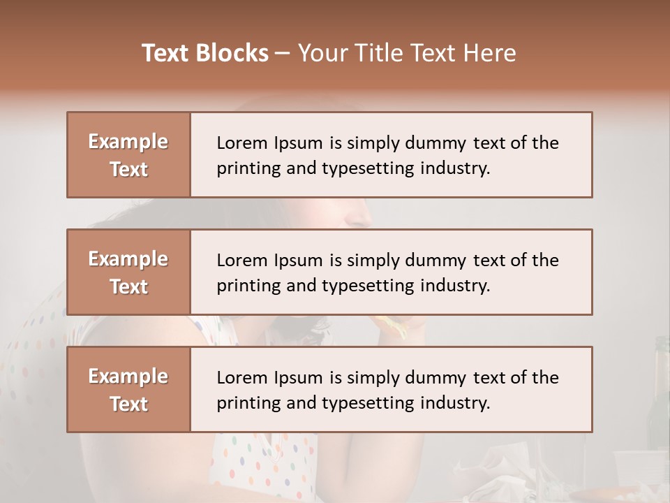 Drink Eat Girl PowerPoint Template