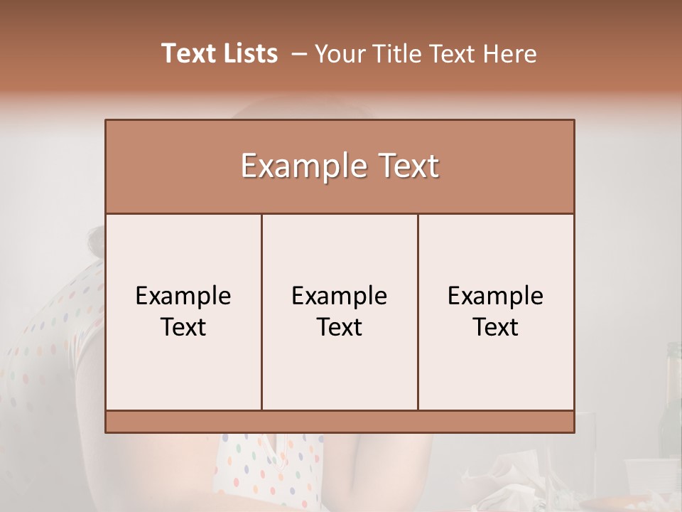 Drink Eat Girl PowerPoint Template