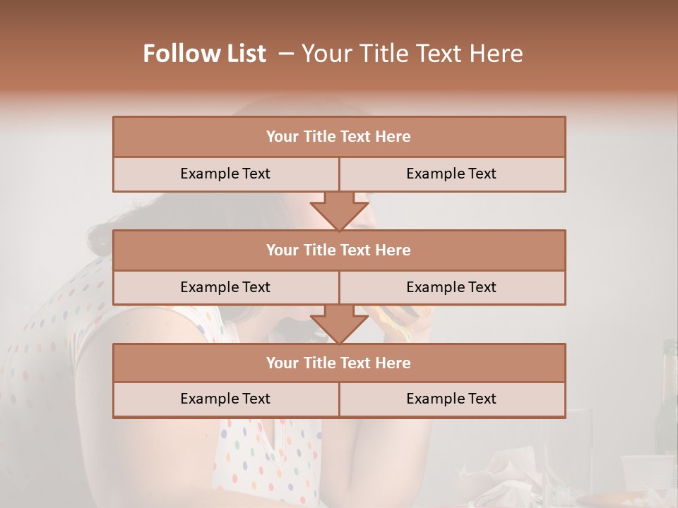 Drink Eat Girl PowerPoint Template