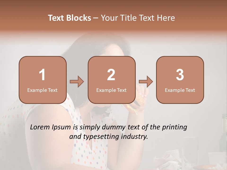 Drink Eat Girl PowerPoint Template