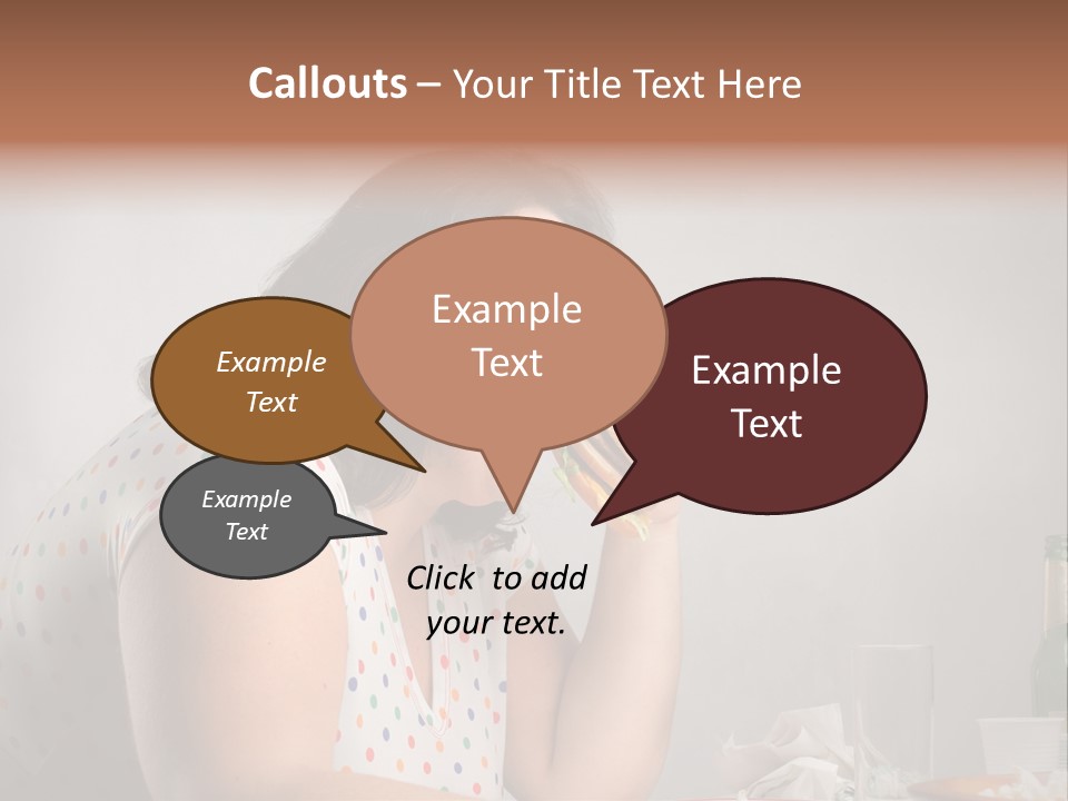 Drink Eat Girl PowerPoint Template