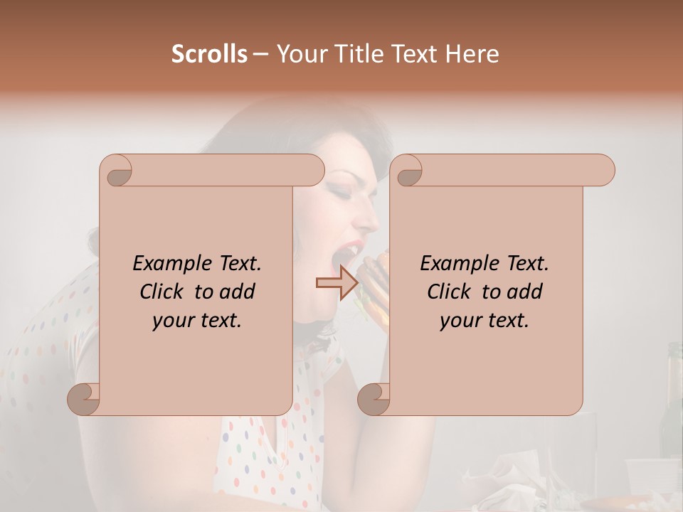 Drink Eat Girl PowerPoint Template