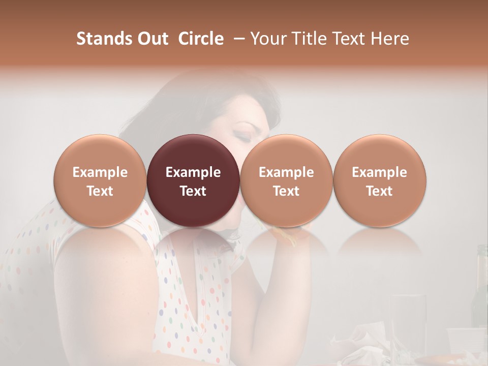 Drink Eat Girl PowerPoint Template