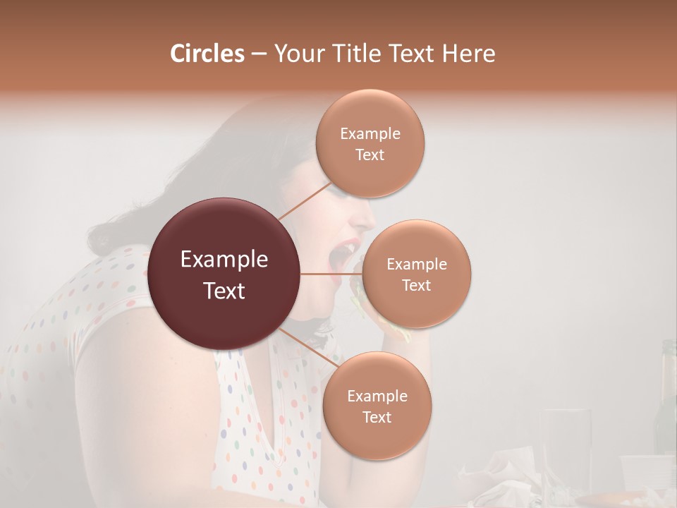 Drink Eat Girl PowerPoint Template