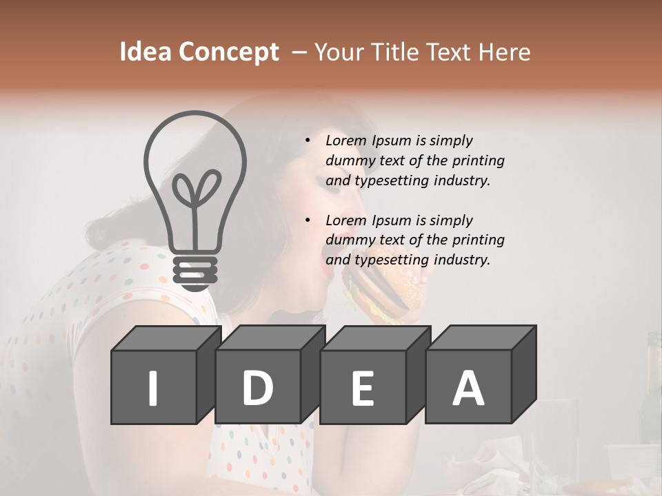 Drink Eat Girl PowerPoint Template