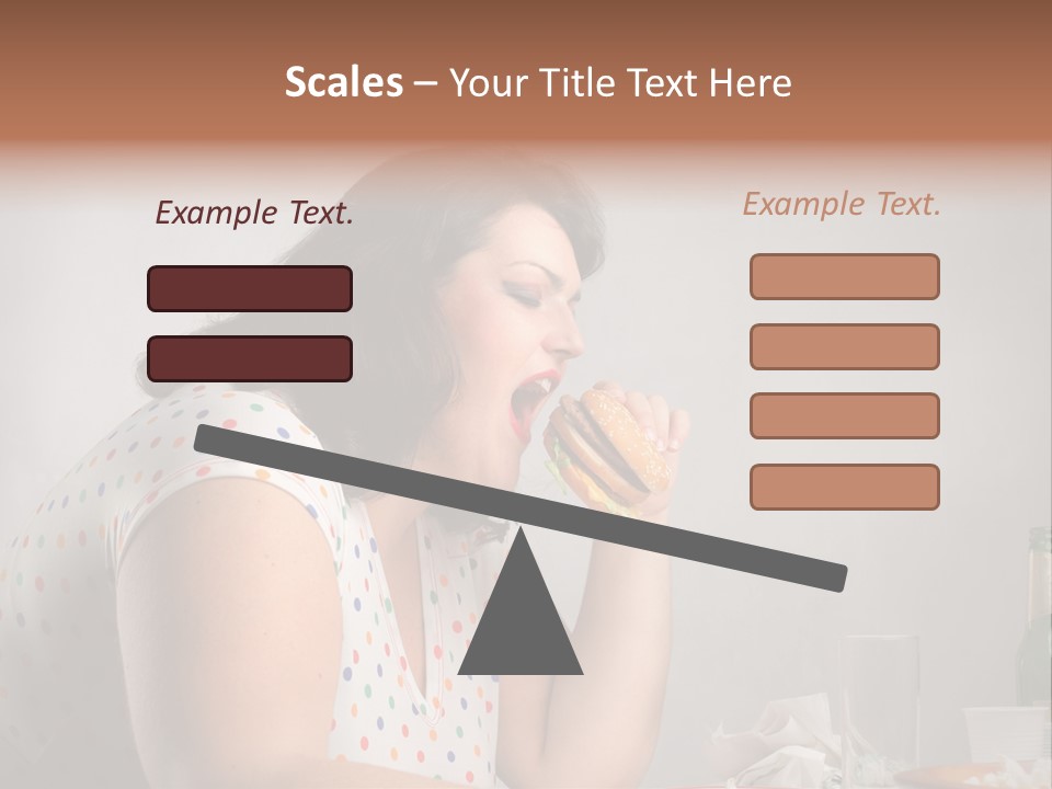 Drink Eat Girl PowerPoint Template